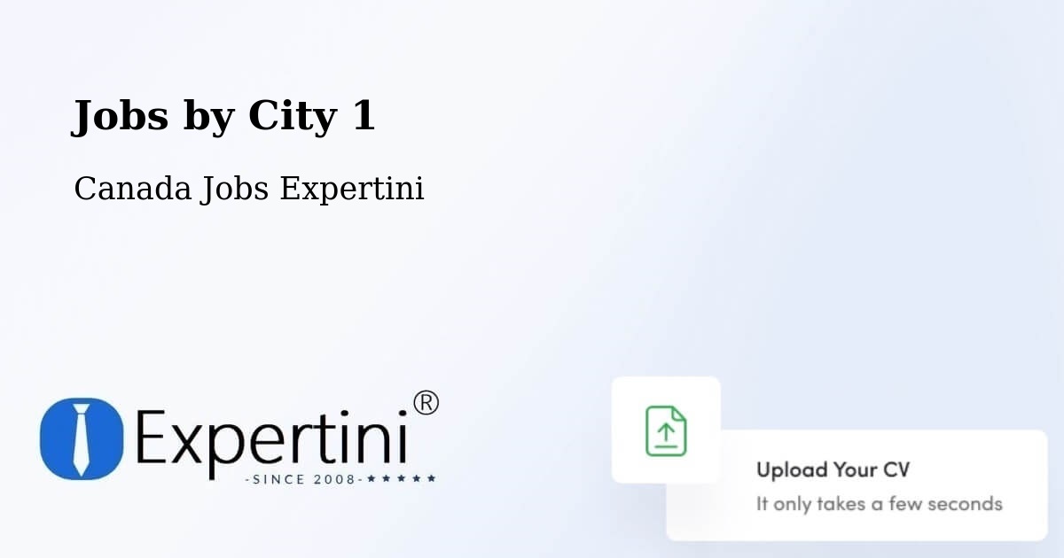 City Jobs in Canada - Expertini